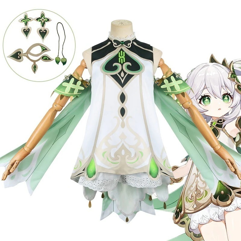 元神cos コスプレ コスチューム草神ナシダcosゲームアニメ服かつらセットコスプレフルセットぬいぐるみ申鹤