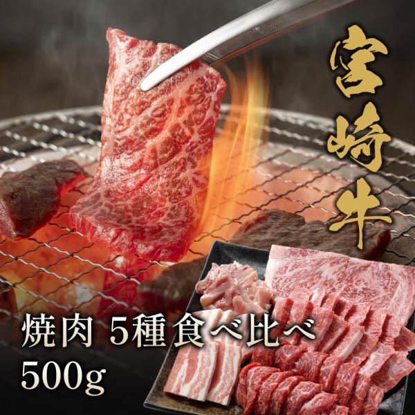 宮崎牛 焼肉 5種食べ比べ 500g / 牛肉 ギフト