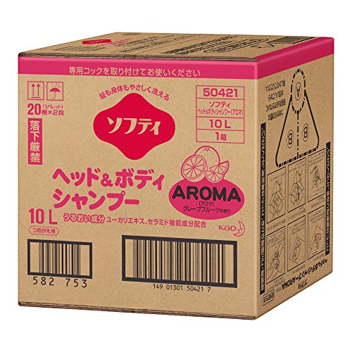 ソフティ ヘッド&ボディシャンプーAROMA(アロマ) 10L バッグインボックスタイプ (花王プロフェッショナルシリーズ)
