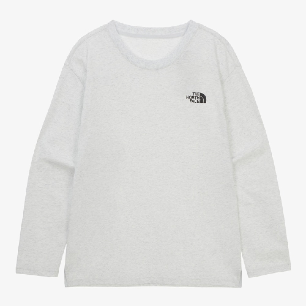 ザノースフェイス NT7TR10C メンズブレンタロングスリーブ Tシャツ_メランジグレー