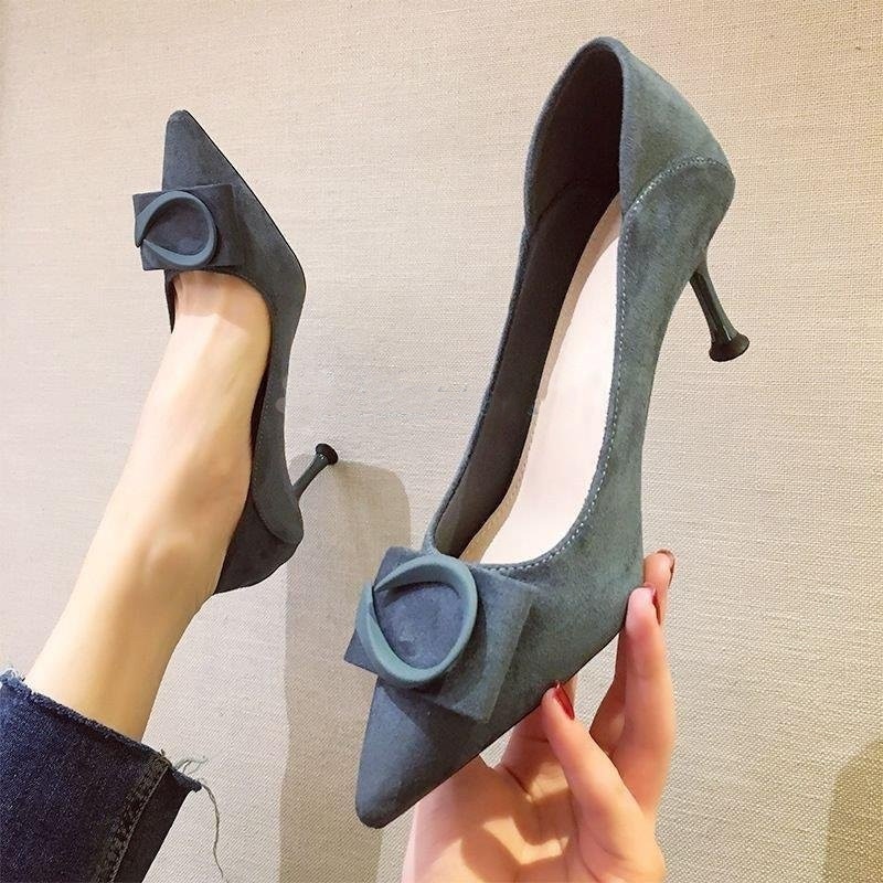 シューズ パンプス ポインテッドトゥ とんがりトゥ ハイヒール ピンヒール 無地 ラバーソール 装