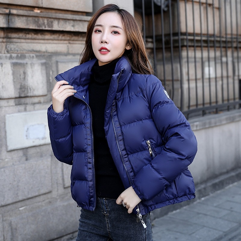 女性のための新しいスタイルのダウンジャケット短い小さい韓国風ゆったり暖かい厚いジャケットトレンド