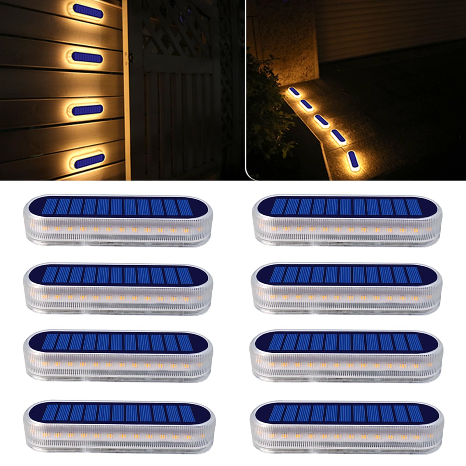 DetarZinLED ソーラーライト 屋外 ガーデンライト IP68防水 30LED 暖色 ソーラー 屋外 階段ライト 庭 ライト 太陽光パネル充電 自動点灯/消灯 玄関先 庭 通路 車道 芝生 駐