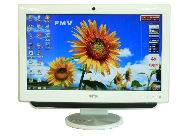 液晶一体型 Windows7 デスクトップパソコン 中古パソコン 富士通 Athlon DVD 地デジ 4GB/500GB 送料無料 中古