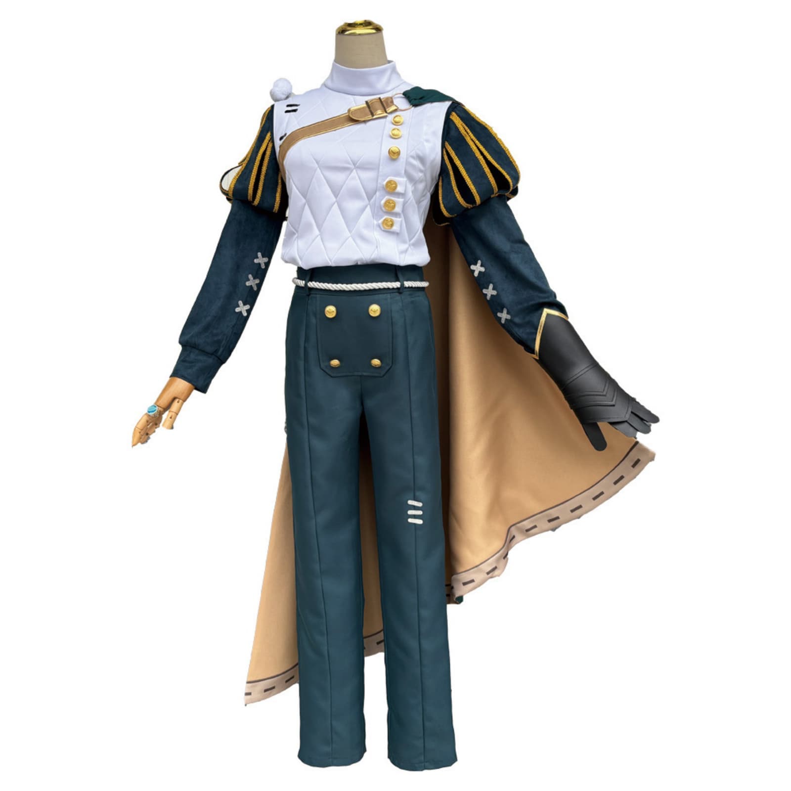 Azuiblc コスプレ衣装 第五人格 騎士 ボタンメガネ付き コスチュームセット 演劇服 リチャード・スターリング 女性 レディース グッズ おしゃれ アニメ c