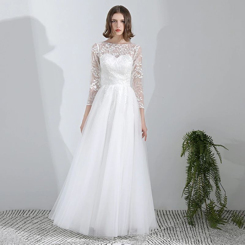 本日のプロモーションウエディングドレス Aラインドレス 海外旅行 Wedding dress 花嫁 ウェデイングドレス 二次会 ブライダル ロングドレス 結婚式 結婚旅行 レディース ロングドレス 挙