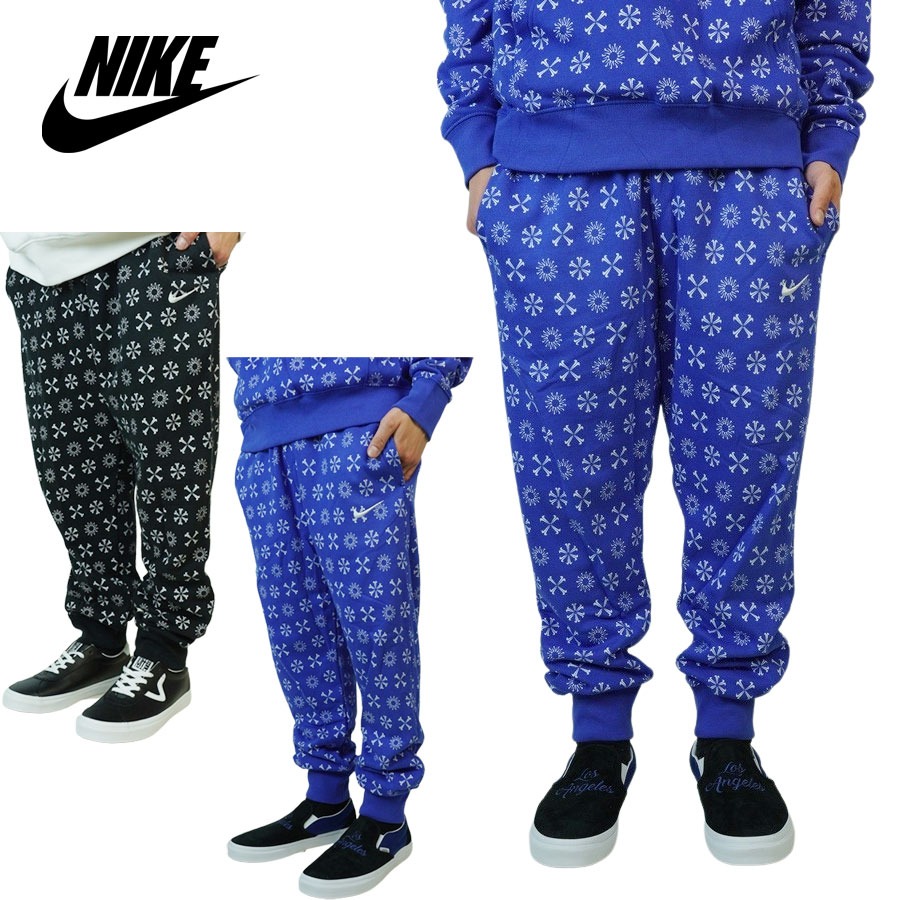 ナイキ NIKEメンズ パンツFJ1637 CLUB FLEECE MONOGRAM SWEAT PANTSクラブ フリース モノグラム スウェットパンツBLA