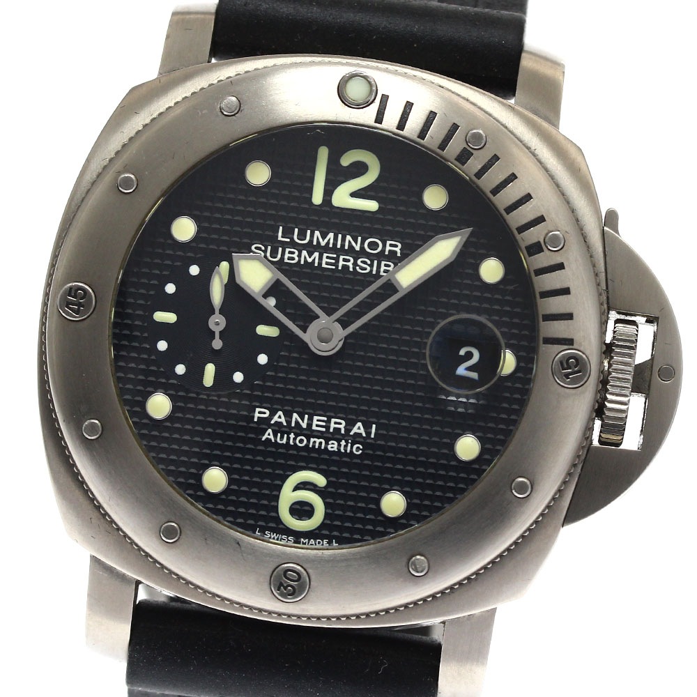 パネライ PANERAI PAM00025 ルミノール サブマーシブル デイト 自動巻き メンズ 箱・保証書付き_891018【中古】