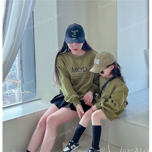 親子服女の子パーカーファッション長袖パーカー韓国風 トップス M 5145
