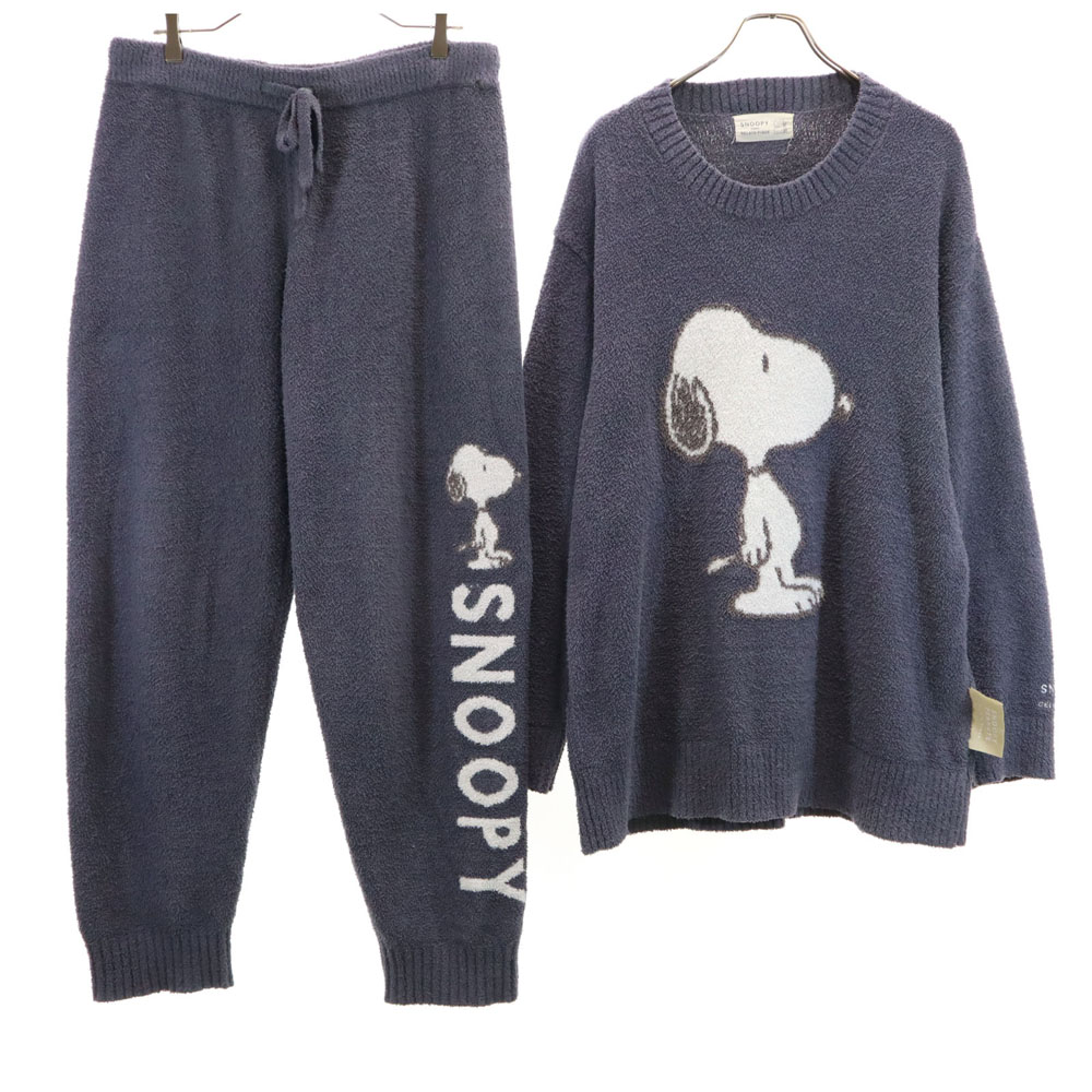 ジェラートピケ オム スヌーピー コラボ 長袖 ルームウェア 上下セットアップ M/L チャコールグレー GELATO PIQUE HOMME x SNOOPY PEANUT メンズ 7,800円