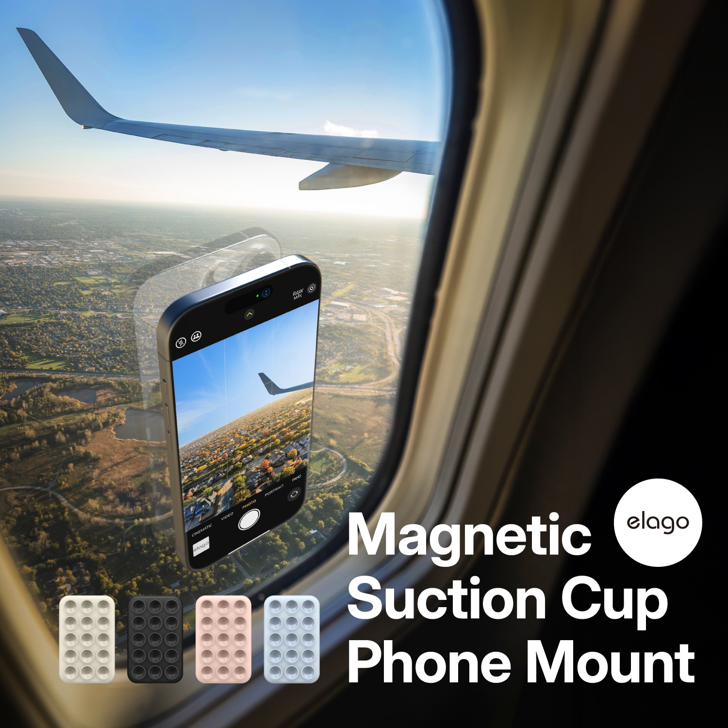 MagSafe 対応 スマホ シリコン 吸盤 スマホホルダー マグセーフ 吸着 シンプル 壁 マウント ホルダー シート Magnetic Suction Cup Phone Mount