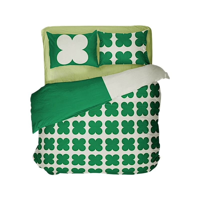 シームレスベディング CLOVER IN OHIO CREAM 公式正規品 ベディング 布団カバー 枕カバー ギフト付き 感性インテリア 可愛い 韓国雑貨 韓国インテリア