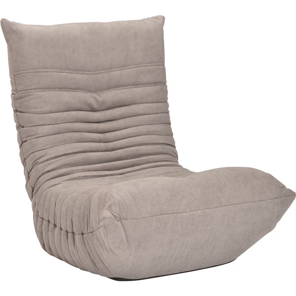 リクライニングソファー/座椅子 (1人掛け用 グレー) 幅77cm ファブリック スチール ウレタン 完成品 (リビング)