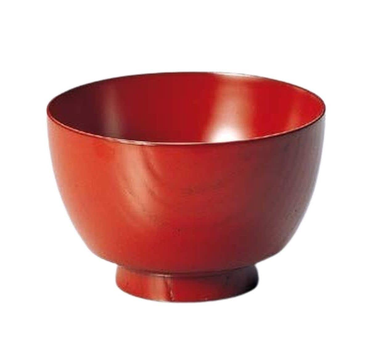 J-kitchens 味噌汁椀 日本製 木製 欅振袖 汁椀 古代朱 （1客) 10.9cm 漆塗り 手塗り その壱