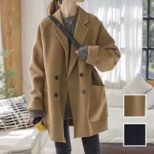 アウター コート 韓国 ファッション レディース 秋 冬 カジュアル コーデ シンプル 定番 セレカジ 20代 30代 40代 2025 テーラード ラグランスリーブ メンズライク