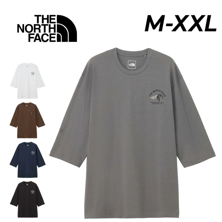 七分袖 Tシャツ メンズ ワンポイントロゴティー アウトドア/NT32537