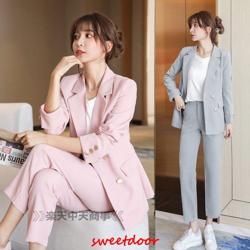 3点セット 全５色ノーカラー パンツスーツセット レディース パンツスーツ 長袖スーツ 七五三 セットアップ 無地 セレモニースーツ 卒業