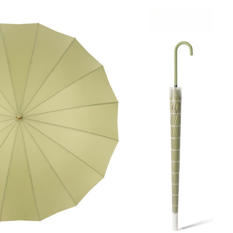 長傘 雨傘 無地 カバー付き ジャンプ 16本骨 大きめ おしゃれ 男女兼用 通勤 傘 紳士 メンズ 婦人 レディース 男性 女性 おしゃれ 通学 軽い 軽量 丈夫 学生