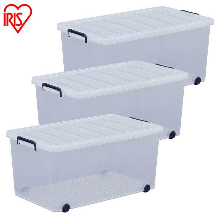 【公式】 収納ボックス 3個セット フタ付き 大容量 収納ケース 衣装ケース キャスター付き タフキャリー TFC-440 衣類収納 プラスチック コロ付き 工具箱 メガ割