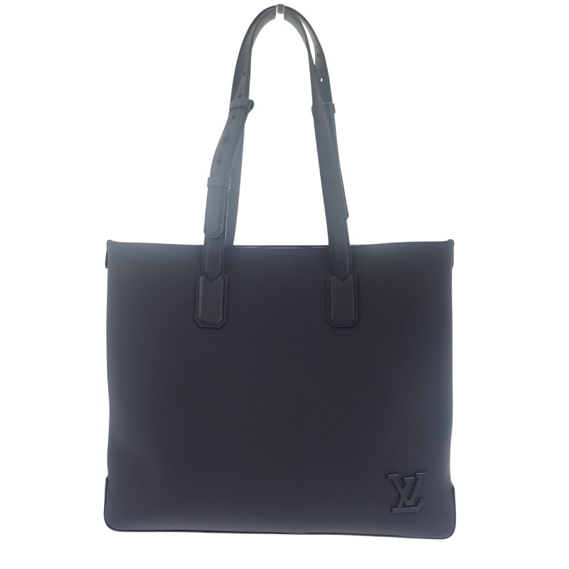 LV アエログラム ファストライントート M22481 トートバッグ カーフ ブラック メンズ【Aランク】