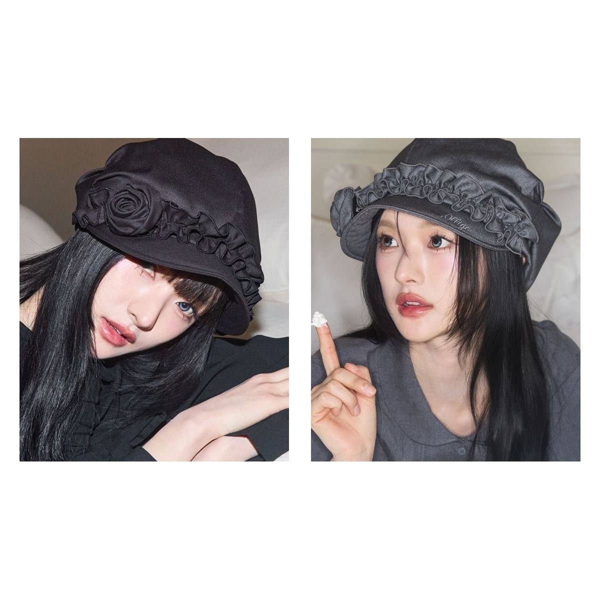 【ILLIGO】 FLEUR RUFFLE HUNTING CAP 2色 正規品