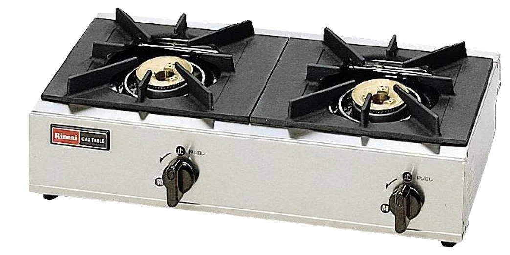 業務用ガスコンロ(都市ガス12A・13A用) 【スタンダードタイプ】 立消え安全装置付 2口 RSB-206SV-13A