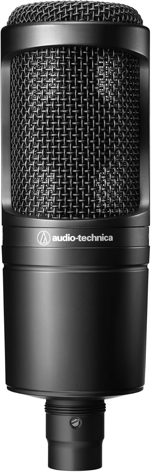 オーディオテクニカ AT2020 コンデンサーマイク XLR 動画配信 宅録 ポッドキャスト 実況 DTM レコーディング マイク 【国内正規品】 ブラック