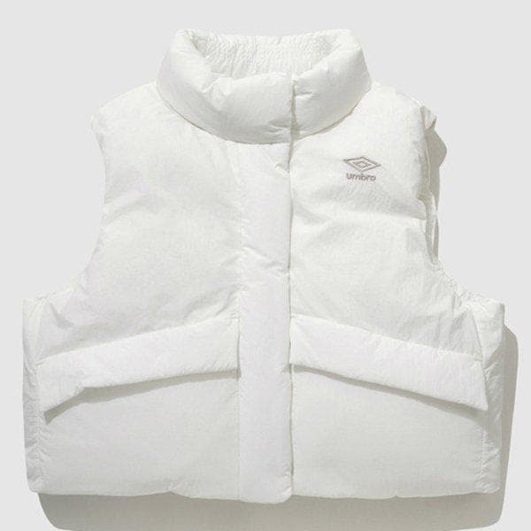 女性用コージークロップダックダウンベストUP422CDVN3 SCW_P409416032