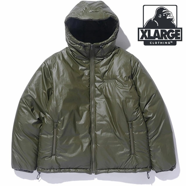 キルティングロゴ フーデッド パファージャケット [101244021004] QUILTING LOGO HOODED PUFFER JACKET メンズ アウター 中綿ジャケット OLIVE