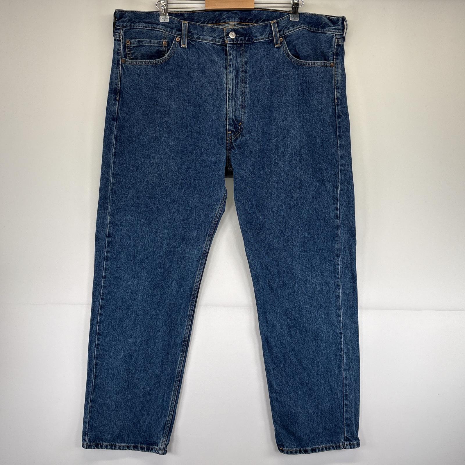 古着 デニムパンツ 505 ストレート ジップフライ 5ポケット ジーンズ ジーパン 大きいサイズ w44 L32 ブルー メンズ