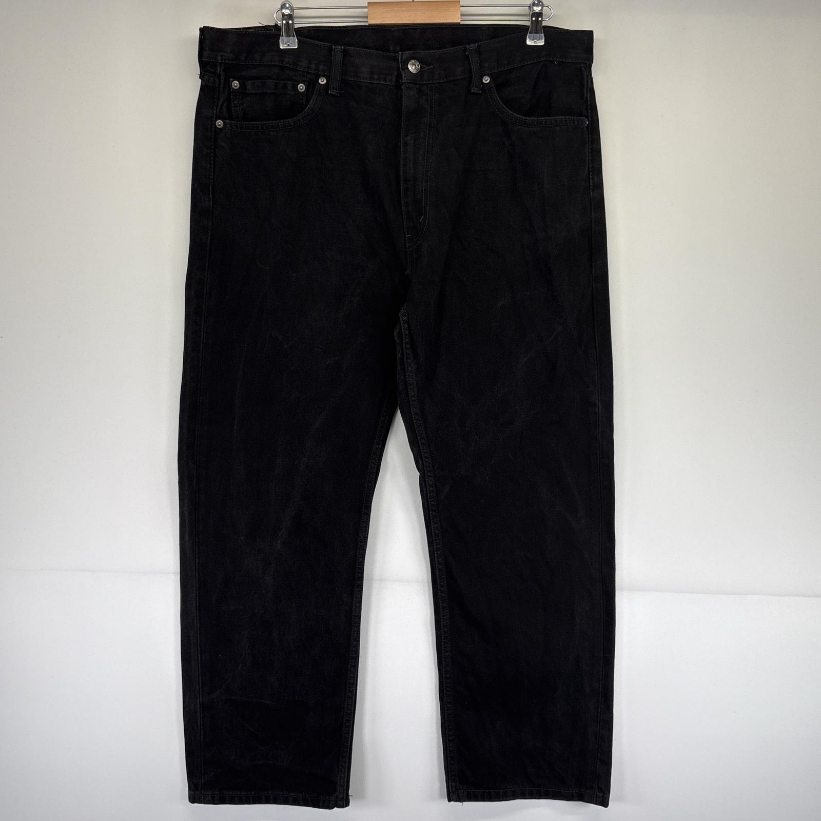 古着 デニムパンツ 505 ストレート ジーンズ ジーパン 大きいサイズ ジップフライ 5ポケット w40 L30 ブラック メンズ