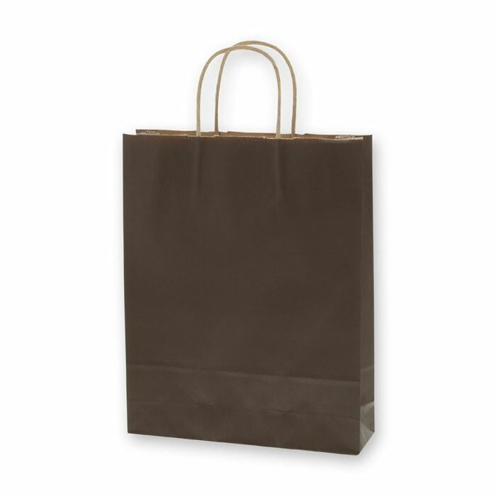 （まとめ買い）シモジマ HEIKO 手提げ紙袋 25チャームバッグ 25CB MS1 未晒 焦茶C 50枚 幅270xマチ80x高340mm 003276806 [x3セット]