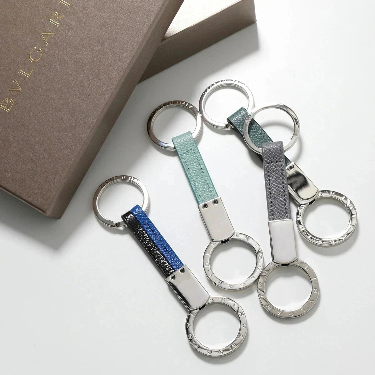 BVLGARI ブルガリ キーリング BB MAN 288596 286888 285208 287684 メンズ レザー ロゴ Bulgari Bulgari