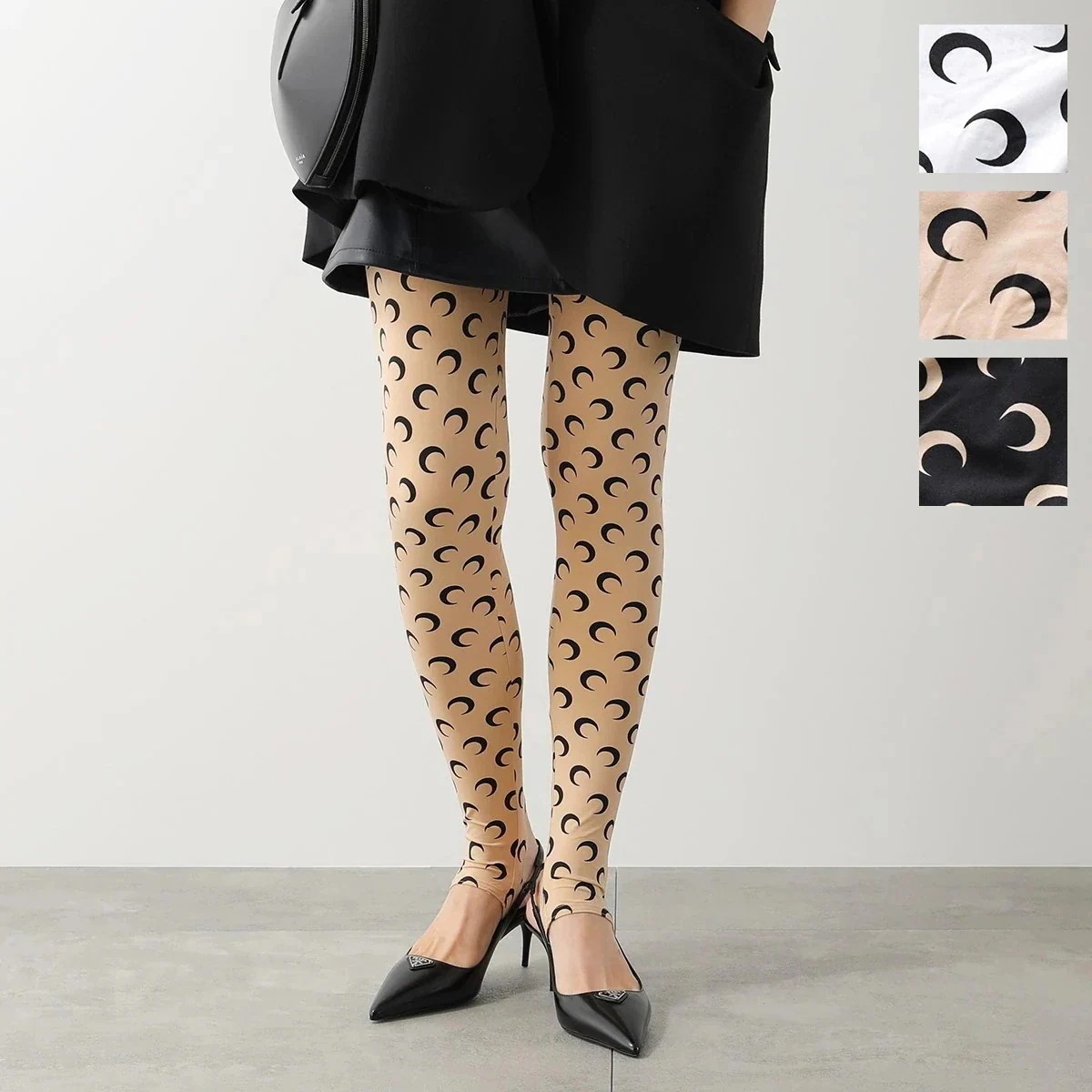 Marine Serre マリーン セル レギンス all over moon jersey leggings WPA111 レディース 三日月 モチーフ ジャ 【mega】 26,684円