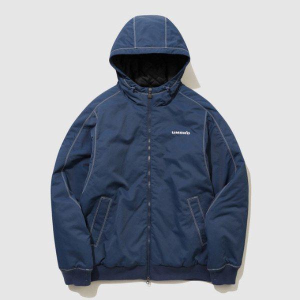 パディング VQA UQ323CPJ91-TNY クリスピータスランフードパディングボンバージャケット トゥルーネイビー