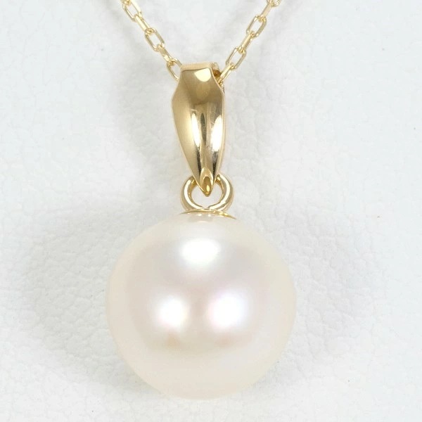 K18 18金 YG イエローゴールド ネックレス パール(真珠) 約40cm ジュエリー 中古