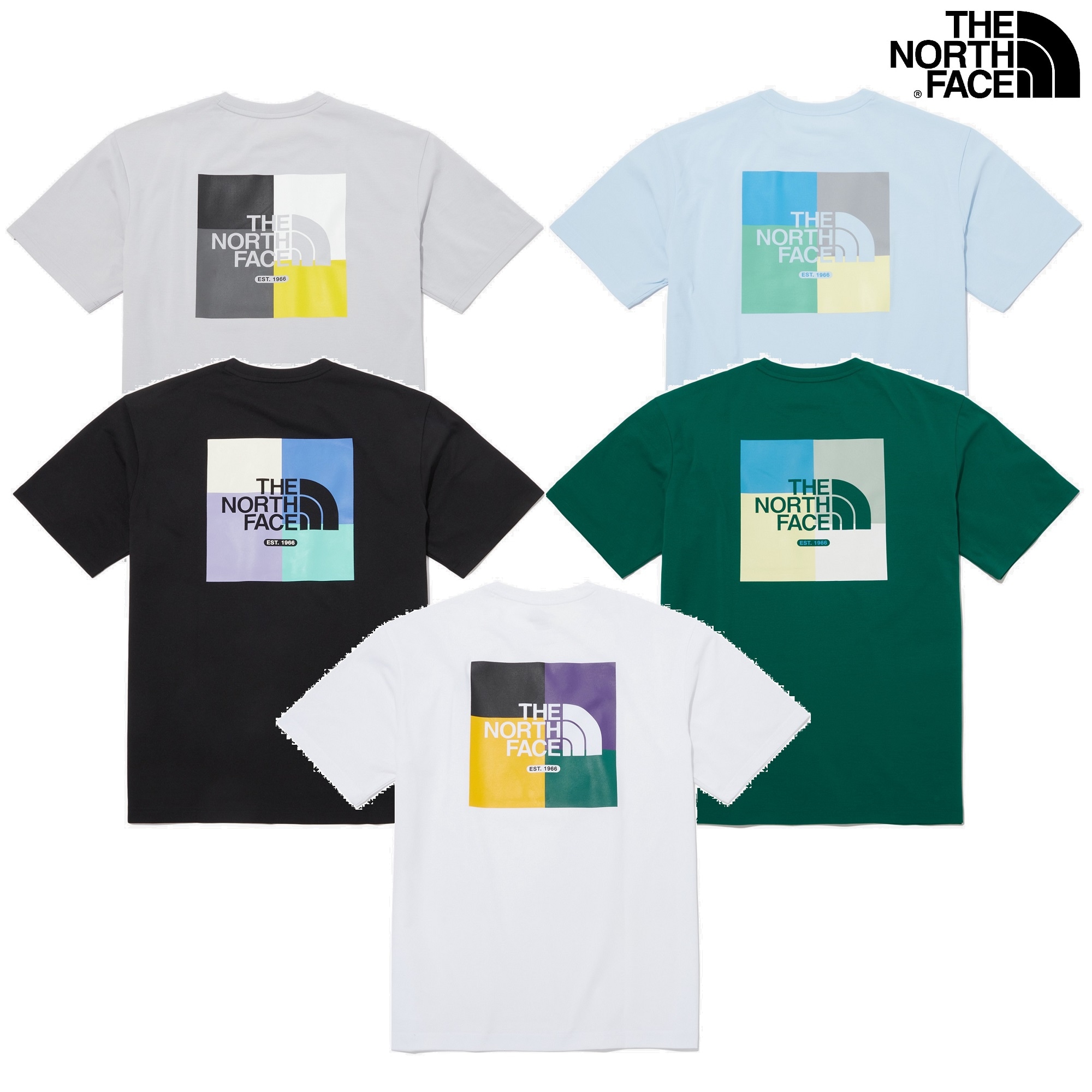 COLOR PEAK S/S R/TEE 5色 ノースフェイスTシャツ 新商品 韓国人気 男女共用 韓国ファッション 夏のファッション 学生ファッション カップル アウトドア デイリールック