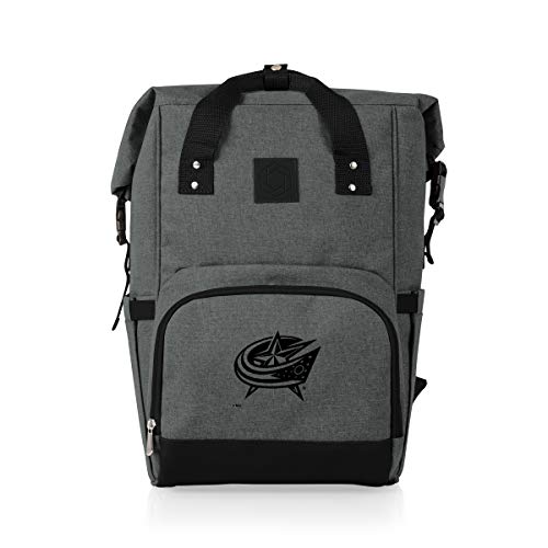 コロンブスPICNIC TIME NHL Columbus Blue Jackets OTG Roll-Top Cooler Backpack - Hiking Backpack Cooler - Soft C