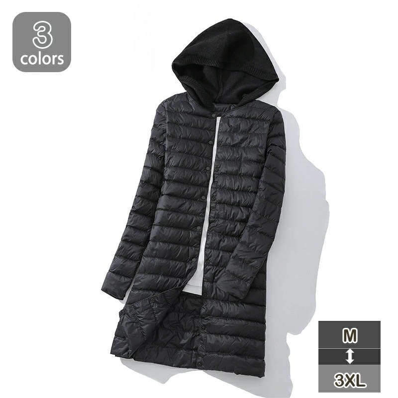 1000円OFFクーポン 軽量 ダウンコート ジャケット レディース ロング 大きいサイズ ダウンジャケット フード付き 春 秋 冬 ロングコート レディース ファッション 着痩せ 防寒着 通勤 20