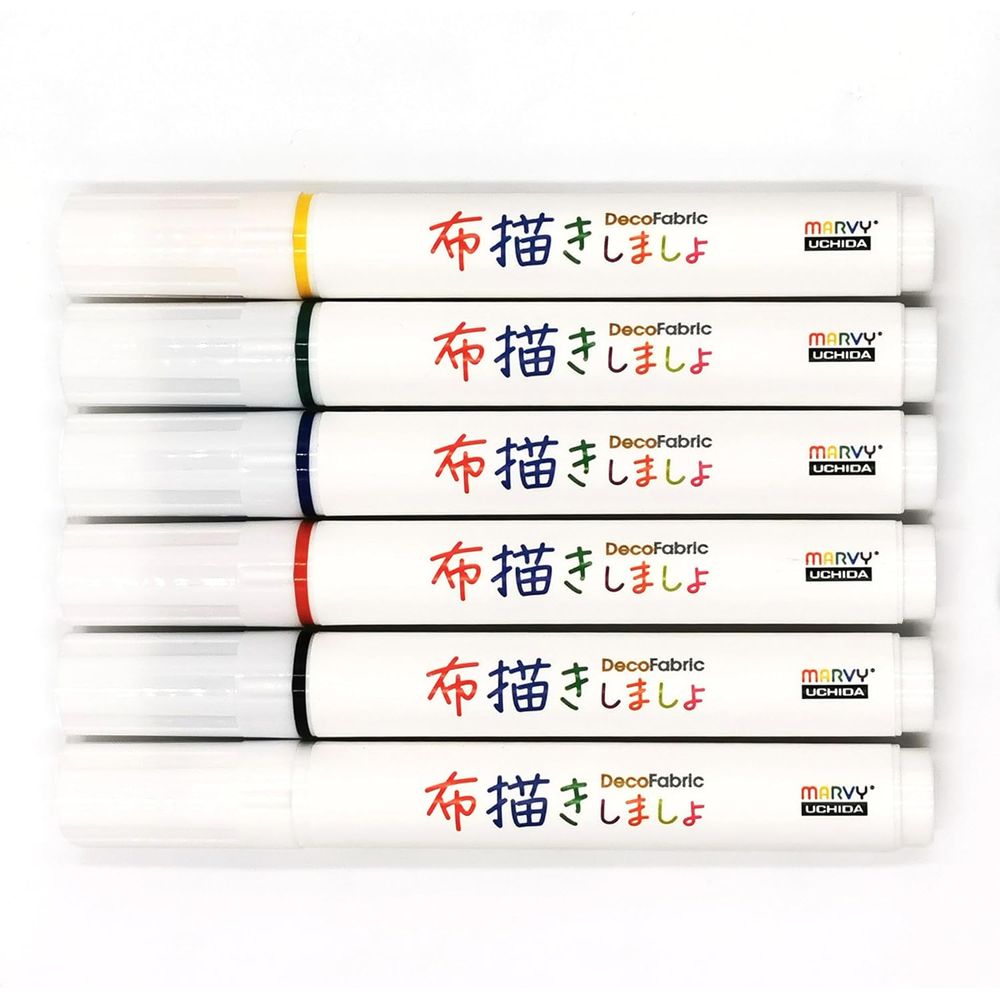 （まとめ買い）布用マーカー 布描きしましょ III 中字 6色Aセット 223-6A [x3]