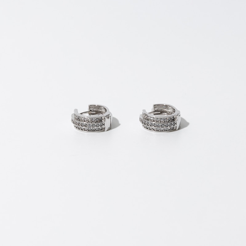 シルバーテニス イヤリング