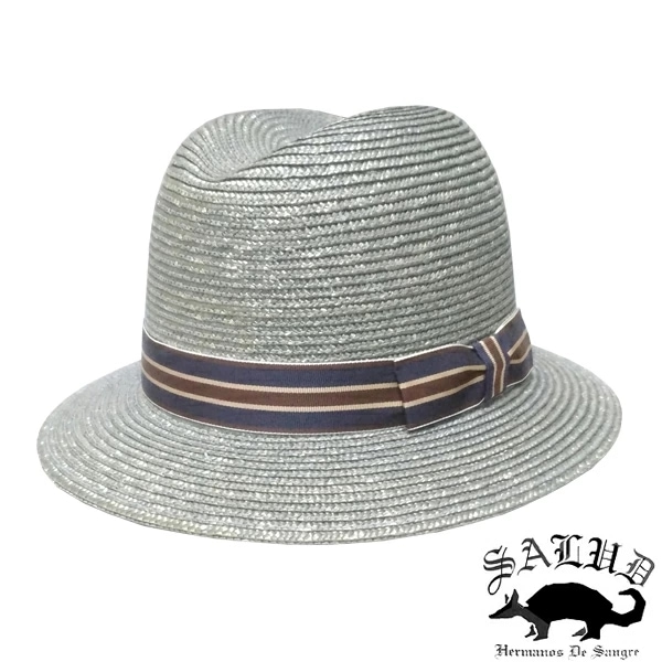 送料無料SALUD サルー メンズ レディース ストロー ハット シルバー ネイビー ブラウン 天然草木 ストリート ローライダー チカーノ メキシカン メキシコ ファッション 帽子 HAT 麦わ