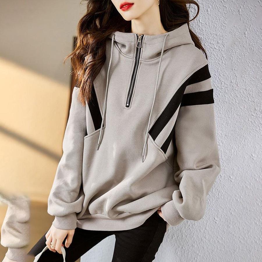 パーカー 新作 裏起毛 フード付き スウエット ゆるい 着痩せ 流行り トップス