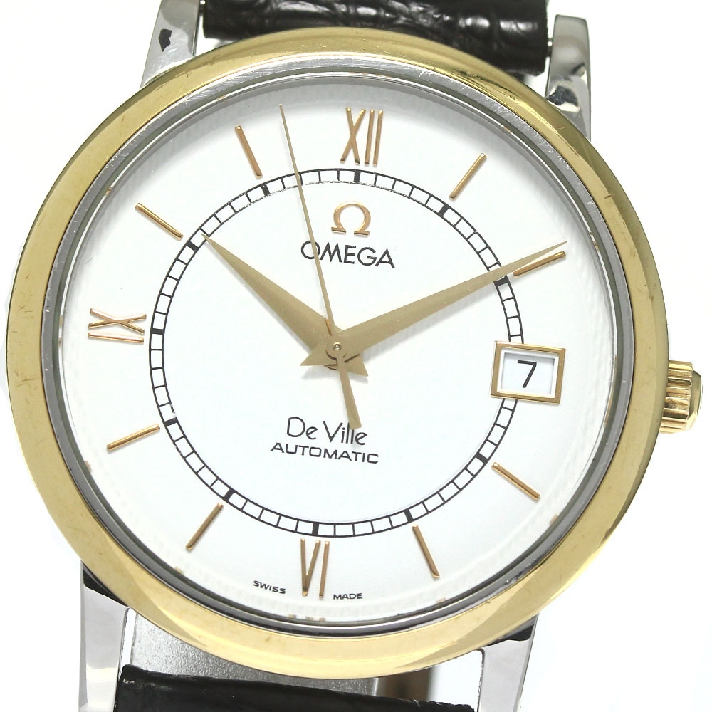 オメガ OMEGA 7704.21.01 デビル デイト YGベゼル 自動巻き メンズ 保証書付き_765118【ev20】【中古】