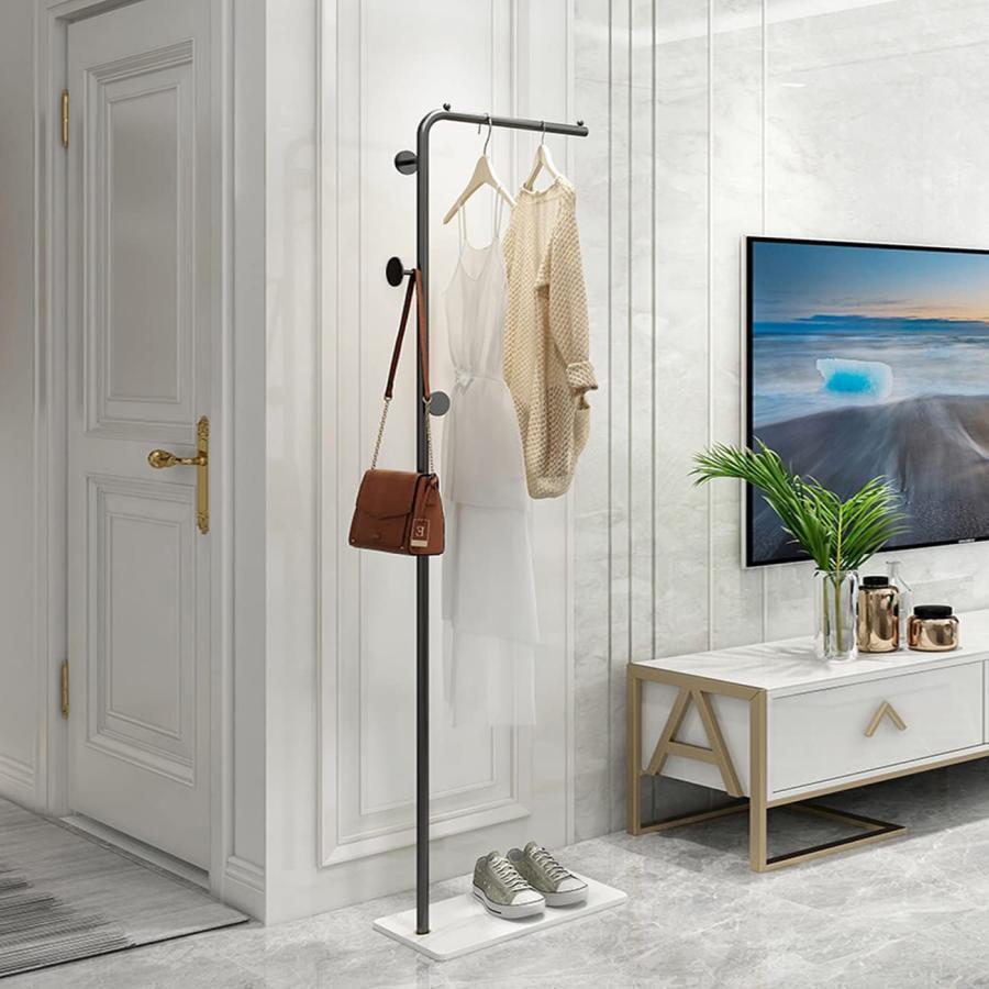 ハンガーラック ポールハンガー 衣類収納 ハンガー コートハンガー 金属製 幅45×奥行25×高さ170cm ぽーるはんがー コート掛け かばんかけ スタンドハンガー 落