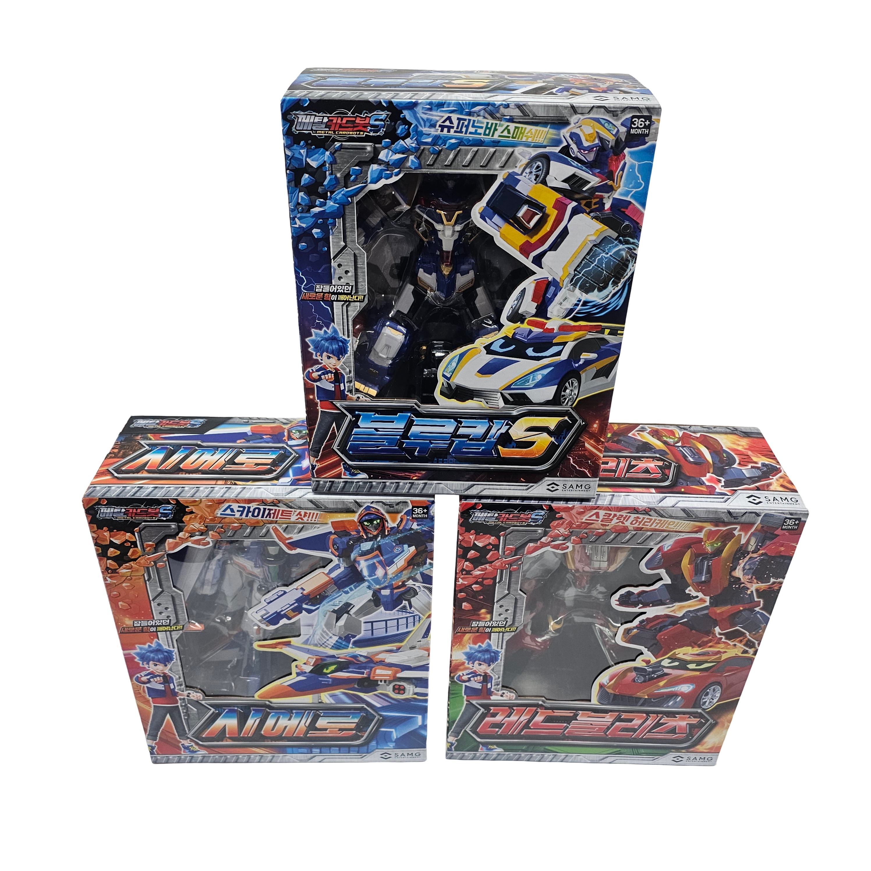 【新商品3点セット】メタルカードボット S シーズン2 変身ロボット パトカー戦闘機タンクセット 韓国玩具 ブルーコップS/シエーロ/ギガントレックス 2024年版 正規品 フィギュア 男の子おもちゃ