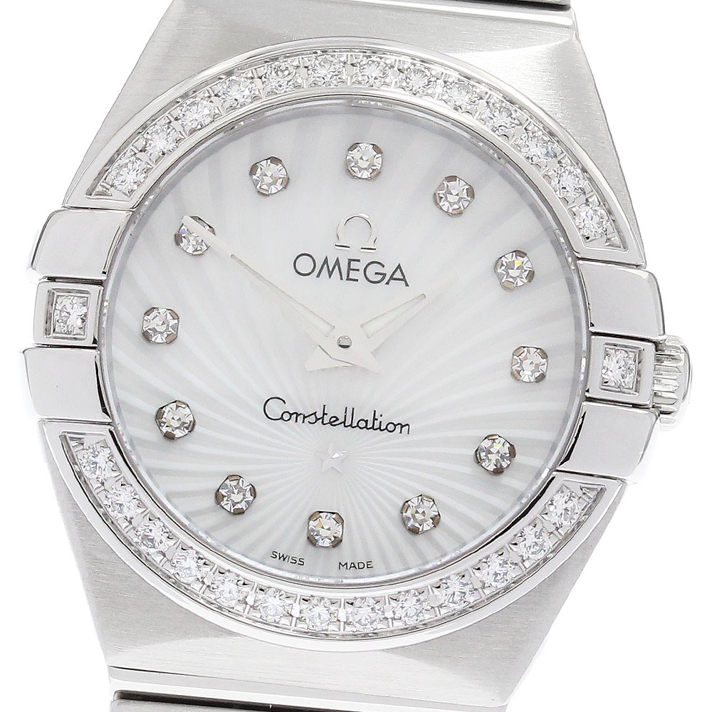 オメガ OMEGA 123.15.24.60.55.002 コンステレーション 12P ダイヤベゼル クォーツ レディース 美品 保証書付き_958798【中古】