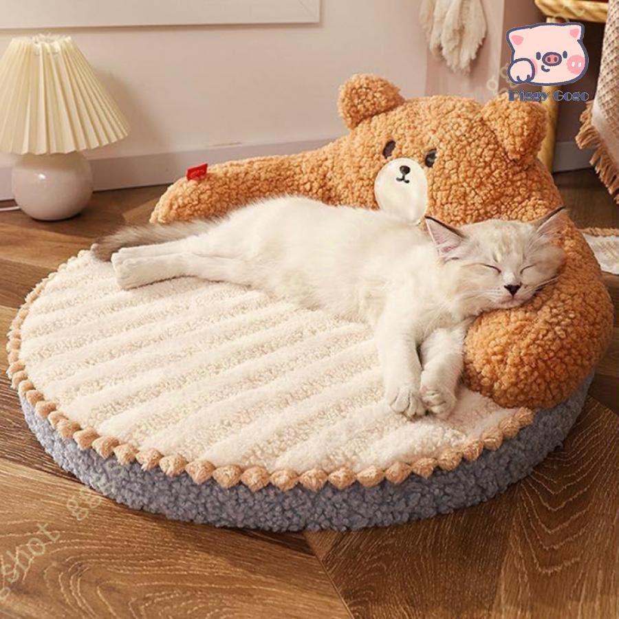即納 猫 ベッド 犬 ベッド 丸型 ふわふわ ペットベッド ペット用クッション 小型犬 あごせ 丸洗い 室内用 ペット用品 洗える オールシーズン 暖かい ソファー