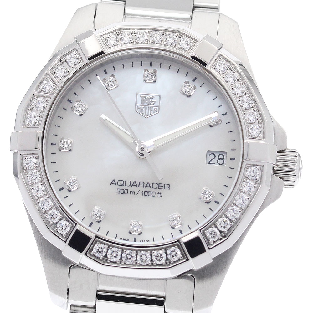 タグホイヤー TAG HEUER WAY1314 アクアレーサー 11Pダイヤ ダイヤベゼル クォーツ レディース _945032【中古】