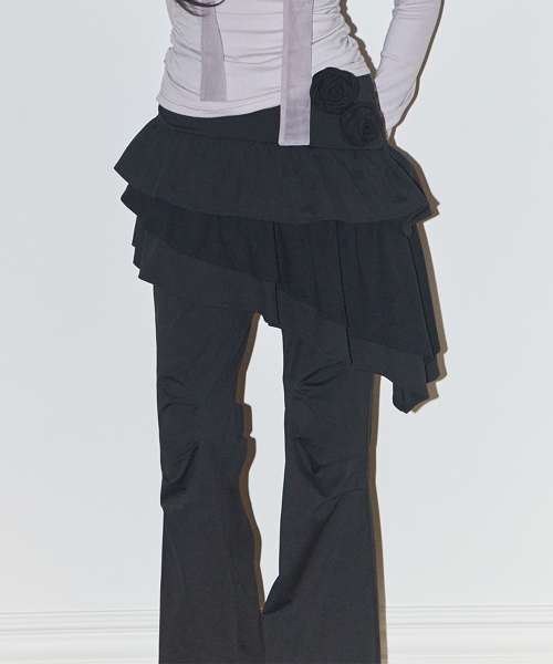 【ILLIGO】 Bloom Flare Skirt Pants Black 正規品